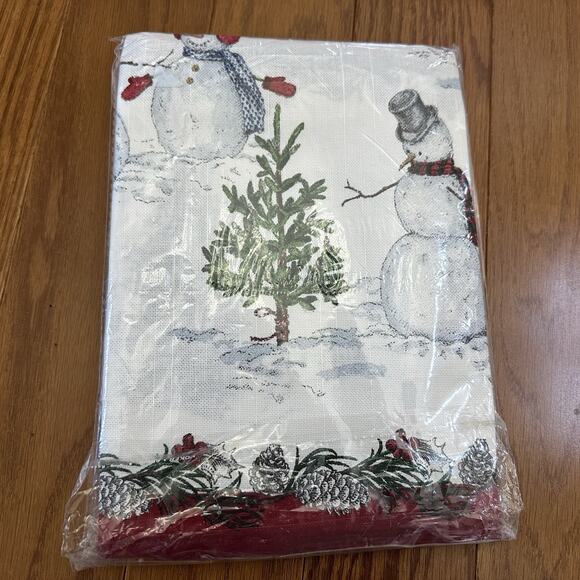 WILLIAMS SONOMA CHRISTMAS SANTA TWAS THE NIGHT TEA TOWELS SET OF 2 COTTON NWT - Picture 3 of 3